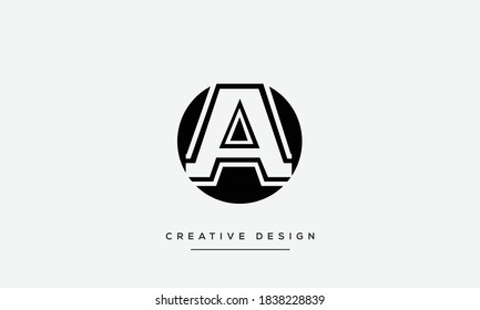 Alphabet Letter A, Alpha Logo Monogram Emblem