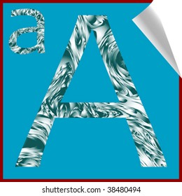 alphabet letter A, vector art illustration