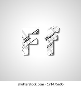 Alphabet letter, abstract vector illustration