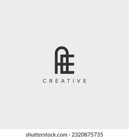 Letra alfabeta AE AEA única ilustración vectorial de logotipo único.