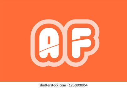 alphabet letter af a f logo combination design suitable for a company or business