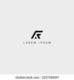 Alphabet letter AF FA logo icon design with black color white background vector element.