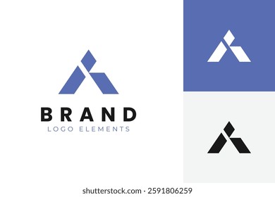 Alphabet letter AI brand identity logo design, creative simple letters concept for business technology