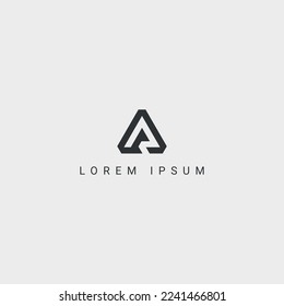 Alphabet letter AR, RA icon logo vector.