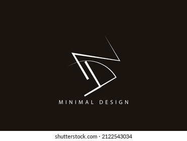Alphabet letter AZ logo design line art