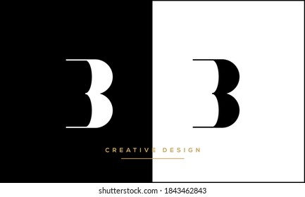 Alphabet Letter B, BB Logo Emblem Monogram