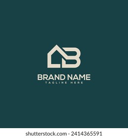 Alphabet letter B house symbol logo icon design template vector elements.