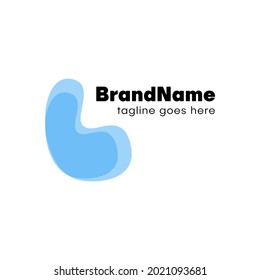 Alphabet letter B icon shape, double BB clouds