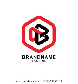 alphabet letter A B Logo design vector