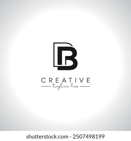 Alphabet Letter B Modern Artistic Line Logo Design. Initial Vector Template.