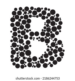 Alphabet letter b with modern style