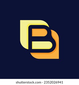alphabet letter B monogram logo