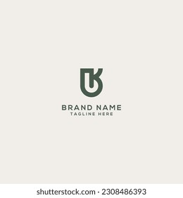 Alphabet Brief BK KB Monogramm Logo, Vektorvorlage. Ursprüngliche minimale flache Icon-Vektorgrafik.