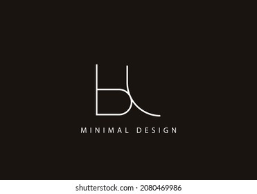 Alphabet Brief BL Logo Design Symbol Linie