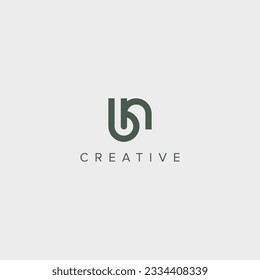 Alphabet letter BN NB logo design template - vector.