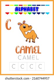 alphabet letter c with camel