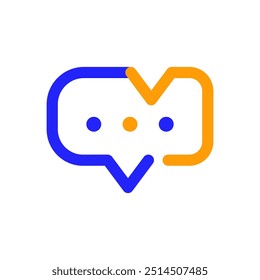 alphabet letter c m logo speech bubble icon vector eps