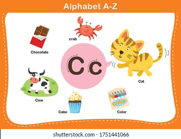 Alphabet Letter C vector illustration