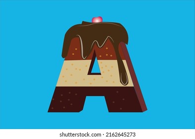 Alphabet-Brief-Kuchen-Vektordesign