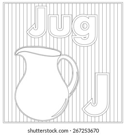 alphabet letter card, illustration in vector format