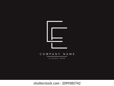 Alphabet letter CE monogram logo, simple logo design