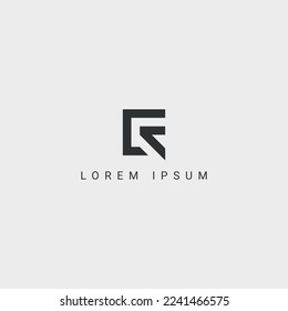 Alphabet letter CF, FC icon logo vector.