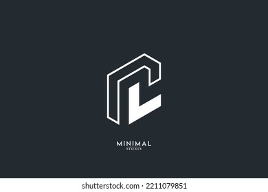 Alphabet letter CL, LC icon logo vector