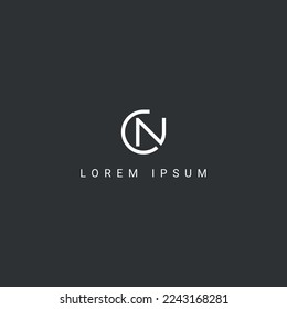 Alphabet letter CN or NC icon logo vector.