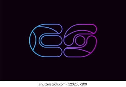 alphabet letter combination es e s logo design blue and pink color suitable for a company or business