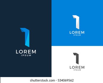 I Alphabet Letter Creative Polygonal Abstract vector logo