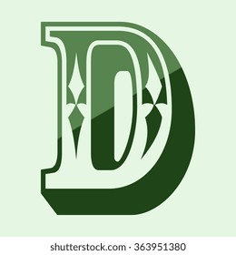 alphabet, letter D
