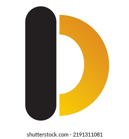 Alphabet letter D big vector