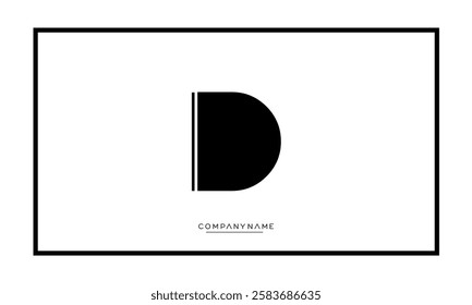Alphabet letter D or DD vector logo icon