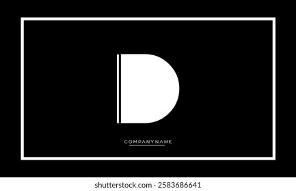 Alphabet letter D or DD vector logo icon