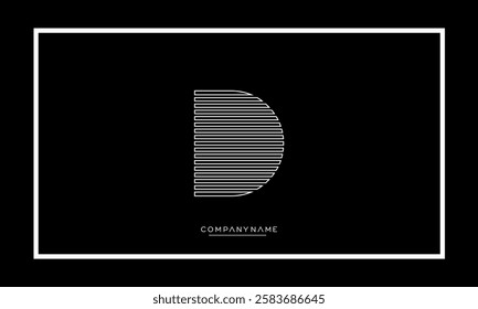 Alphabet letter D or DD vector logo icon