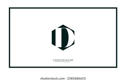 Alphabet letter D or DD vector logo icon