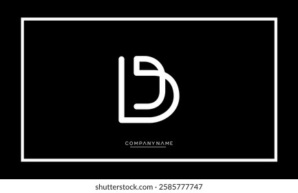  Alphabet letter D or DD vector logo icon