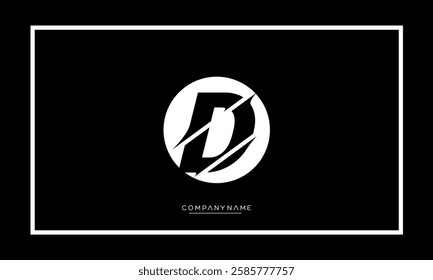  Alphabet letter D or DD vector logo icon