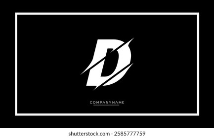  Alphabet letter D or DD vector logo icon