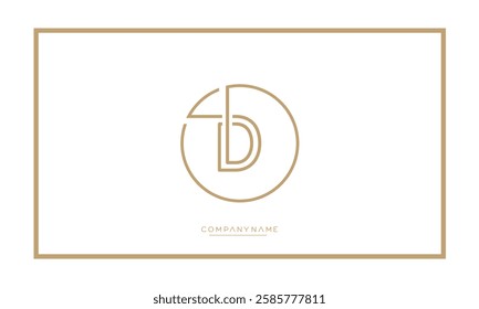  Alphabet letter D or DD vector logo icon