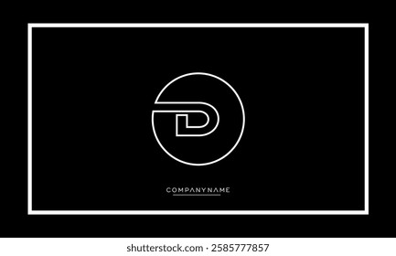  Alphabet letter D or DD vector logo icon