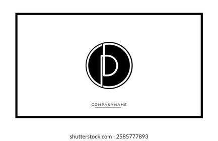  Alphabet letter D or DD vector logo icon