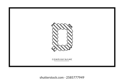 Alphabet letter D or DD vector logo icon