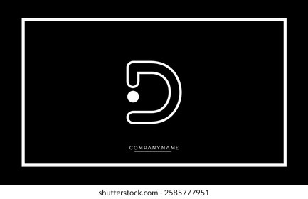  Alphabet letter D or DD vector logo icon