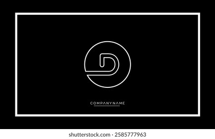  Alphabet letter D or DD vector logo icon