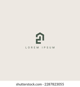 Alphabet letter D real estate house logo design vector illustration.