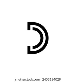 Buchstabenzeichen DC oder CD Logo Design Vektorgrafik. VORLAGE des DC-Logosymbols