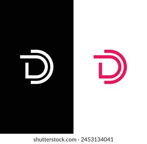 alphabet letter DC or CD logo design vector. DC logo icon template