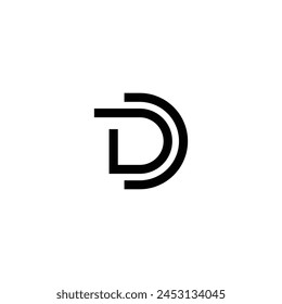 alphabet letter DC or CD logo design vector. DC logo icon template
