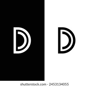 alphabet letter DC or CD logo design vector. DC logo icon template